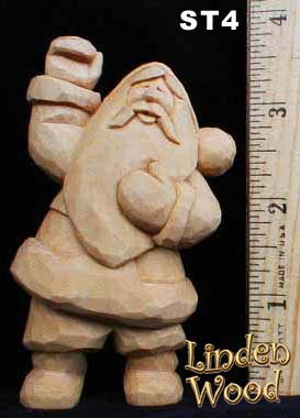 santa linden wood carving
