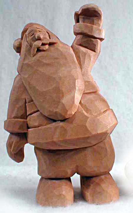 santa claus wood carving